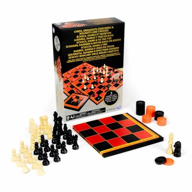 Набор настольных игр Spin Master Games Шахматы, шашки, крестики-нолики SM98377/6033146
