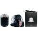 Набір Свічка з хустинкою у чорній склянці Black & Silver Flower Cote noire HCS02