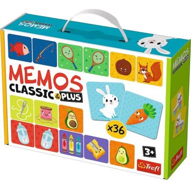 Настольная игра Мемос Классические плюс 36 карт Логика Trefl 02272
