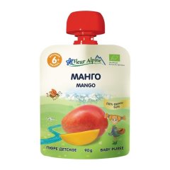 Органическое фруктовое пюре Fleur Alpine Манго для малышей с 6 месяцев 90 г 5024688001123