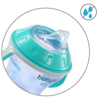 Поїлка непроливайка з м'яким носиком, 180мл (3+) (М'ятний) Natural nursing BabyOno 1456/01, М'ятний