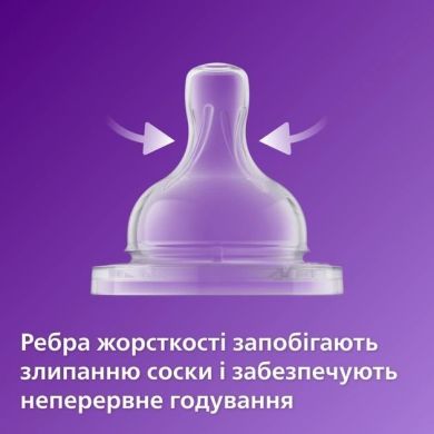 Соска Philips силиконовая Антиколик, 6 мес+, 2 шт, быстрый поток Avent SCY764/02