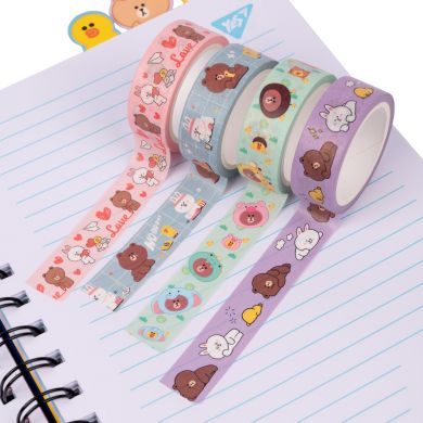 Стрічка паперова самоклеюча Line Friends, 1,5cм*5м YES 742880