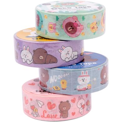 Стрічка паперова самоклеюча Line Friends, 1,5cм*5м YES 742880