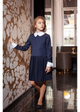 Платье детское Miss DM «Азбука» синее 116 Ш-552008С