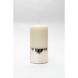 Свеча цилиндрическая 150x70 белый/серебрянный металлик Candele Firenze PL150070B97C 8026159040119