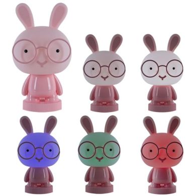 Светильник-ночник LED с аккумулятором Bunny, розовый K24-490-1-2