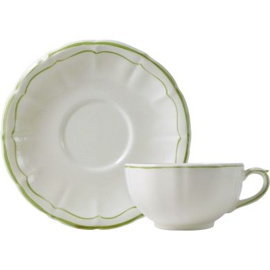 Чашка та блюдце для сніданку FILET VERT GIEN 300 мл &Oslash; 18 см H 6,4 см 16452PTA26