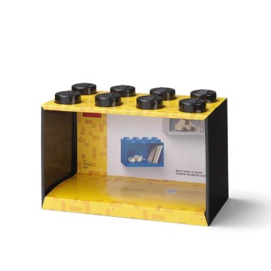 Декоративна полка для зберігання книг Х8- чорна Lego 41151733