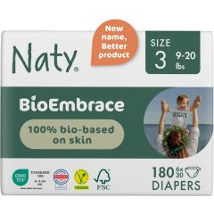 Дитячі підгузки BioEmbrace ECO BY NATY, розмір 3 (4-9 кг), 50шт. в упаковці Eco By Naty 7330933000253