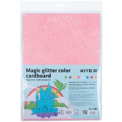 Картон цветной с волшебным глиттером (8 листов/8 цв), А4 Kite K22-423