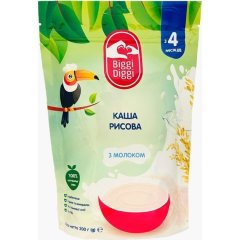 Каша молочная рисовая для детей с 4 месяцев 200г BiggiDiggi 651916