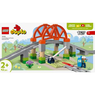 Конструктор Дополнительный набор. Железнодорожный мост и пути LEGO DUPLO Town 10426