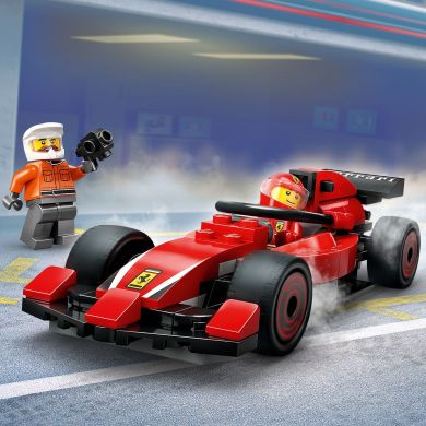Конструктор Пит-стоп и пит-экипаж F1 с болидом Ferrari LEGO City 60443