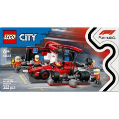 Конструктор Піт-стоп і піт-екіпаж F1 з болідом Ferrari LEGO City 60443