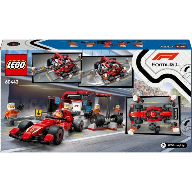 Конструктор Пит-стоп и пит-экипаж F1 с болидом Ferrari LEGO City 60443