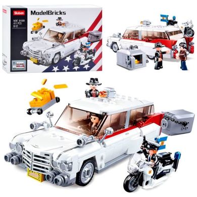 Конструктор SLUBAN M38-B1099 Model Bricks: Машинка, 411 деталей