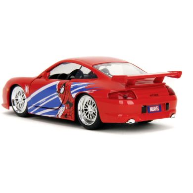 Машина металева Jada Марвел. Людина-Павук Порше 911 GT3 RS (996), масш. 1:32, 8+ 253222020