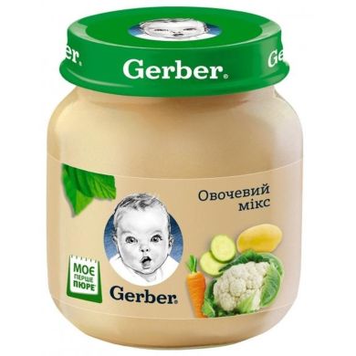 Овощное пюре микс с 6 месяцев 130 г Gerber 7613287348258