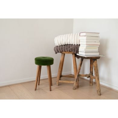 Плед з хутра кролика у смужку 130&times;170 см, айворі Tiseco 3524IVORY