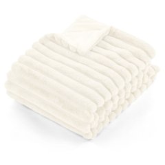 Плед з хутра кролика у смужку 130&times;170 см, айворі Tiseco 3524IVORY