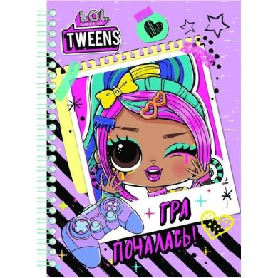 Скетчбук А5, 96 с. L.O.L. SURPRISE! TWEENS (фиолетовый) Перо 124659