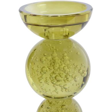 Подсвечник &Oslash;9,5x34 см ITINGA, стекло, пузырьковое, оливково-зеленое Light&Living 6074081
