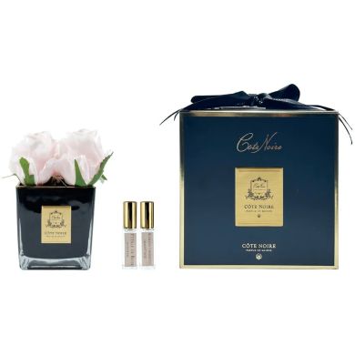 Аромат для приміщення 4 ТРОЯНД COUTURE Блідно-рожеві в чорному склі Cote noire SVB406