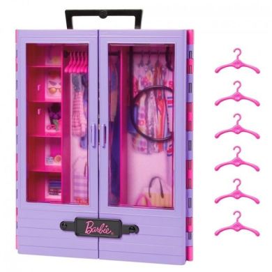 Сиреневый шкаф для одежды Barbie Барби HJL65