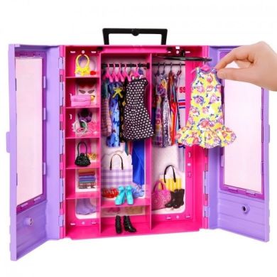 Бузкова шафа для одягу Barbie Барбі HJL65
