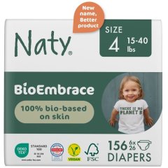 Дитячі підгузки BioEmbrace ECO BY NATY, розмір 4 (7-18 кг), 44шт. в упаковці Eco By Naty 7330933000260