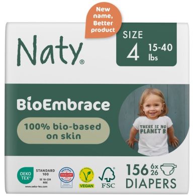 Дитячі підгузки BioEmbrace ECO BY NATY, розмір 4 (7-18 кг), 44шт. в упаковці Eco By Naty 7330933000260