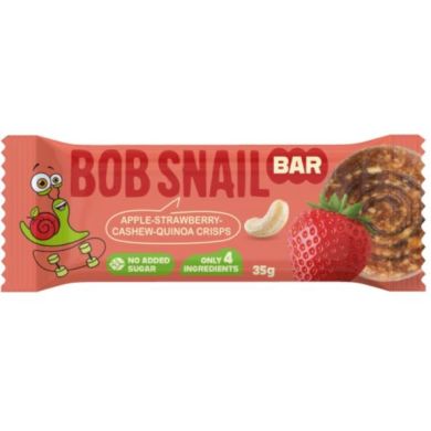 Фруктово-ягодно-ореховый батончик Bob Snail Яблоко-Клубника-Кешью-Криспы Киноа 35 г Улитка Боб 4820287102510