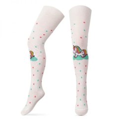 Колготы детские V&T КД 024-953 Unicorn 8, Молочный 4823103428467