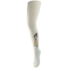 Колготки детские 4416 р.122-128,60-64,18-20 молочный рис. 1966 DUNA 4823094640718