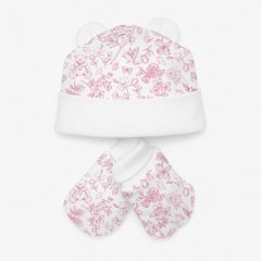 Комплект: шапочка та царапки My Little Pie Chloe Pink 1/3 місяців (56-62) SET010, 3/6 місяців (62-68), 62