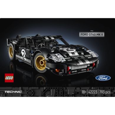 Конструктор LEGO Technic Автомобіль для перегонів Ford GT40 MKII 1966 року 42223