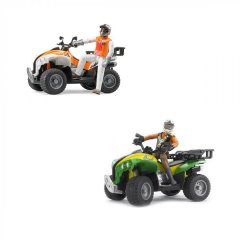 Квадроцикл іграшковий Bruder з водієм чоловіком помаранчевий в асортименті 63000