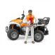Квадроцикл игрушечный Bruder с водителем мужчиной оранжевый в ассортименте 63000