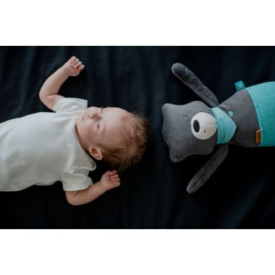 Мягкая игрушка для сна MyHummy Teddy Bear Max датчиком сна 5907637944484, Графитовый