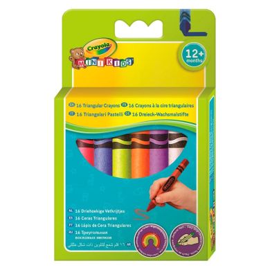 Mini Kids Набір трикутної воскової крейди для малюків, 16 шт Crayola 256316.112