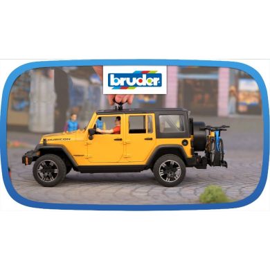 Набір Джип Bruder Jeep Rubicon з фігуркою велосипедиста на гірському байці 2543