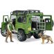 Набор игрушечный автомобиль Land Rover Defender с фигуркой лесника и собаки Bruder 02587