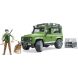 Набор игрушечный автомобиль Land Rover Defender с фигуркой лесника и собаки Bruder 02587