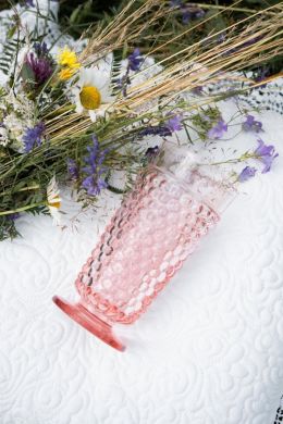 Набір склянок для напоїв 2 шт Hobnail із ножкою 300 мл KLIMCHI 41013A/300-72/27