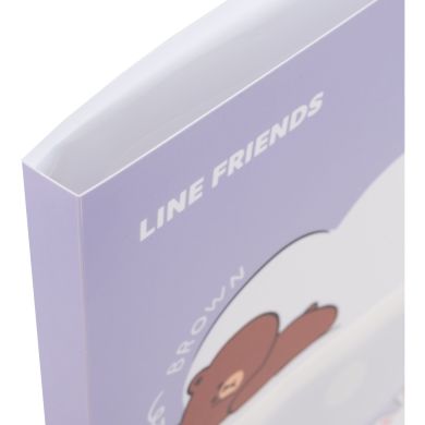 Папка с 20 файлами YES A4 Line Friends с фронтальным карманом 492102