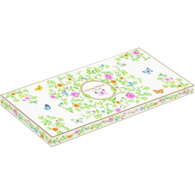 Прямокутна тарілка 36x14,5см з порцеляни DANCING BUTTERFLIES POZZI MILANO 3134DANB