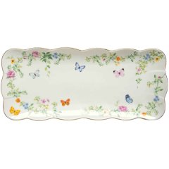 Прямокутна тарілка 36x14,5см з порцеляни DANCING BUTTERFLIES POZZI MILANO 3134DANB