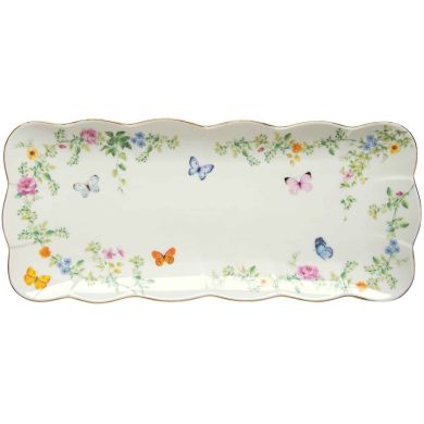 Прямокутна тарілка 36x14,5см з порцеляни DANCING BUTTERFLIES POZZI MILANO 3134DANB