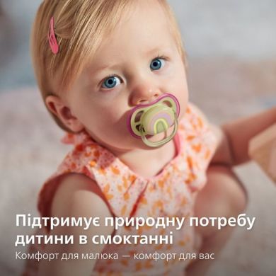 Пустушка Avent Ultra Air 0-6місяців, ортодонтична, 2 шт, для дівчат SCF085/59